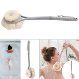 Maxbell Bath Brush Exfoliating Body Clean Gentle Massage for Shower Adult Men gray