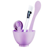 Maxbell 6 in 1 Mask Mixing Bowl Set Reusable for Facial Mask Hair Masks Home Purple