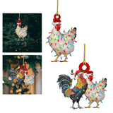 Maxbell Cute Christmas Chicken Ornaments Party Props for Yard Party Outdoor Indoor Single