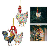 Maxbell Cute Christmas Chicken Ornaments Party Props for Yard Party Outdoor Indoor Single