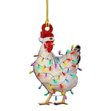 Maxbell Cute Christmas Chicken Ornaments Party Props for Yard Party Outdoor Indoor Single