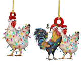 Maxbell Cute Christmas Chicken Ornaments Party Props for Yard Party Outdoor Indoor Single