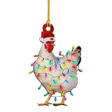 Maxbell Cute Christmas Chicken Ornaments Party Props for Yard Party Outdoor Indoor Single