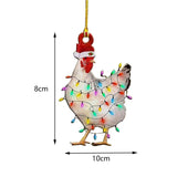 Maxbell Cute Christmas Chicken Ornaments Party Props for Yard Party Outdoor Indoor Single