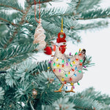 Maxbell Cute Christmas Chicken Ornaments Party Props for Yard Party Outdoor Indoor Single