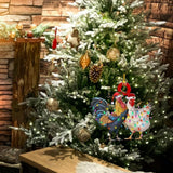 Maxbell Cute Christmas Chicken Ornaments Party Props for Yard Party Outdoor Indoor 2 in 1