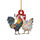 Maxbell Cute Christmas Chicken Ornaments Party Props for Yard Party Outdoor Indoor 2 in 1