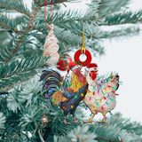 Maxbell Cute Christmas Chicken Ornaments Party Props for Yard Party Outdoor Indoor 2 in 1