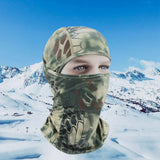 Maxbell Full Face Mask Neck Hood Hat Ski Riding Running Cycling Jungle Color