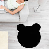 Maxbell Cute Bear Super Soft Carpet Antiskid Decor for Living Room Children Baby black