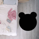 Maxbell Cute Bear Super Soft Carpet Antiskid Decor for Living Room Children Baby black
