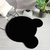 Maxbell Cute Bear Super Soft Carpet Antiskid Decor for Living Room Children Baby black