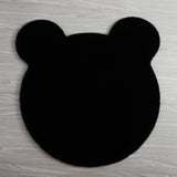 Maxbell Cute Bear Super Soft Carpet Antiskid Decor for Living Room Children Baby black