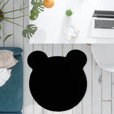 Maxbell Cute Bear Super Soft Carpet Antiskid Decor for Living Room Children Baby black