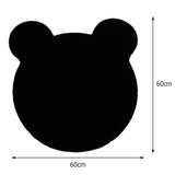 Maxbell Cute Bear Super Soft Carpet Antiskid Decor for Living Room Children Baby black