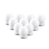 Maxbell Vanity Mirror Lights Kit with 10 Globe Dimmable Bulbs for Dressing Room white