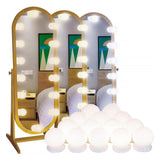 Maxbell Vanity Mirror Lights Kit with 10 Globe Dimmable Bulbs for Dressing Room white