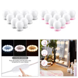 Maxbell Vanity Mirror Lights Kit with 10 Globe Dimmable Bulbs for Dressing Room white