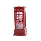 Maxbell Christmas Lighted Glittering Water Lantern for Centerpiece Decor Ornament Phone Booth Snowman