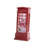 Maxbell Christmas Lighted Glittering Water Lantern for Centerpiece Decor Ornament Phone Booth Snowman