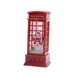 Maxbell Christmas Lighted Glittering Water Lantern for Centerpiece Decor Ornament Phone Booth Snowman