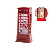 Maxbell Christmas Lighted Glittering Water Lantern for Centerpiece Decor Ornament Phone Booth Snowman