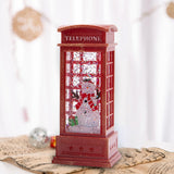 Maxbell Christmas Lighted Glittering Water Lantern for Centerpiece Decor Ornament Phone Booth Snowman