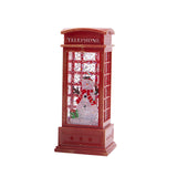 Maxbell Christmas Lighted Glittering Water Lantern for Centerpiece Decor Ornament Phone Booth Snowman