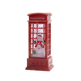 Maxbell Christmas Lighted Glittering Water Lantern for Centerpiece Decor Ornament Phone Booth Snowman