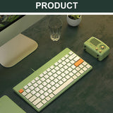 Maxbell 78 Keys Keyboard USB Keyboard Computer Desktop Light Portable Win 8 Green