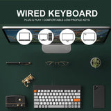 Maxbell 78 Keys Keyboard USB Keyboard Computer Desktop Light Portable Win 8 Green