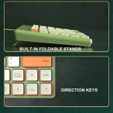 Maxbell 78 Keys Keyboard USB Keyboard Computer Desktop Light Portable Win 8 Green