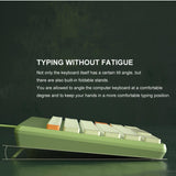 Maxbell 78 Keys Keyboard USB Keyboard Computer Desktop Light Portable Win 8 Green