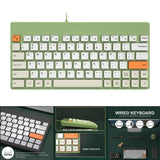 Maxbell 78 Keys Keyboard USB Keyboard Computer Desktop Light Portable Win 8 Green