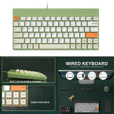 Maxbell 78 Keys Keyboard USB Keyboard Computer Desktop Light Portable Win 8 Green