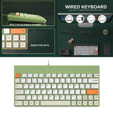 Maxbell 78 Keys Keyboard USB Keyboard Computer Desktop Light Portable Win 8 Green