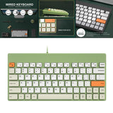 Maxbell 78 Keys Keyboard USB Keyboard Computer Desktop Light Portable Win 8 Green