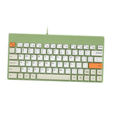 Maxbell 78 Keys Keyboard USB Keyboard Computer Desktop Light Portable Win 8 Green