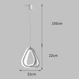 Maxbell Nordic Style Pendant Light Home Light Metal Adjustable Dining Room Bar Triangle White white light