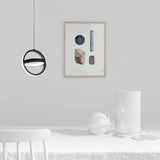 Maxbell Nordic Style Pendant Light Home Light Metal Adjustable Dining Room Bar Round Black white light