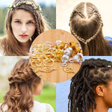 Maxbell Hair Braid Rings Decoration Charm Tube Accessory Dreadlocks Beads for Braids