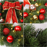 Maxbell Artificial Christmas Wreath with LED Light for Home Holiday Accessories Diameter:40cm