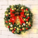 Maxbell Artificial Christmas Wreath with LED Light for Home Holiday Accessories Diameter:40cm