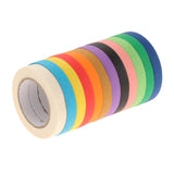 Maxbell Colored Masking Tape Art Supplies for Labeling Kids Crafting Classroom 3mm