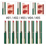 Maxbell Matte Lipstick Long Lasting Professional Women Not Fade Long Green Tube 01