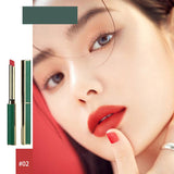 Maxbell Matte Lipstick Long Lasting Professional Women Not Fade Long Green Tube 02