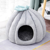 Maxbell Cat Dog House Bed Winter Washable Warm Round Nest Super Soft Cushion M Grey