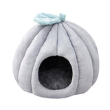 Maxbell Cat Dog House Bed Winter Washable Warm Round Nest Super Soft Cushion M Grey