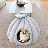 Maxbell Cat Dog House Bed Winter Washable Warm Round Nest Super Soft Cushion M Grey