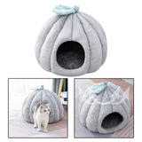 Maxbell Cat Dog House Bed Winter Washable Warm Round Nest Super Soft Cushion M Grey